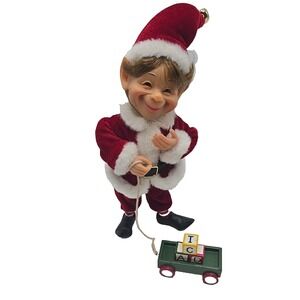 Karen Didion Santa Helper Elf Chimney Wagon Christmas Joy Toy Kris Kringle Decor